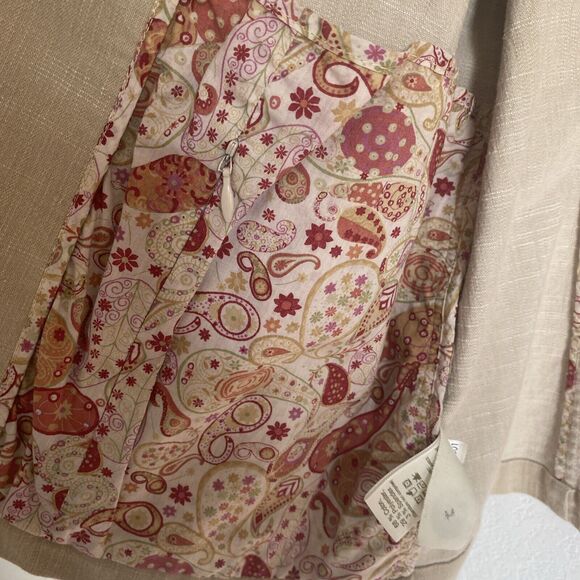 TILLEY Jacket Khaki High Neck Buttoned Traveler's Blazer Made In Canada Sz 20 - Picture 8 of 13